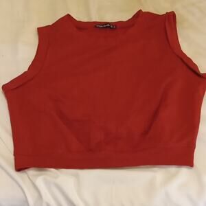 Arrive Guide Women's size Small Red Sleeveless Crop Tank Top. Activewear, Stretc